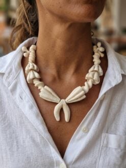 Vegan Ivory Necklace (Adjustable Length)