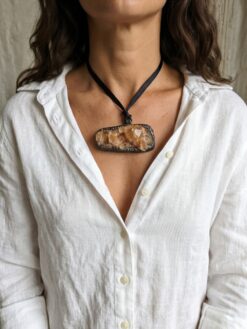 Orange River Crystal Necklace (Adjustable Length)