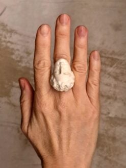 Alternative view of Vegan Ivory Sculptured Ring - Size 8