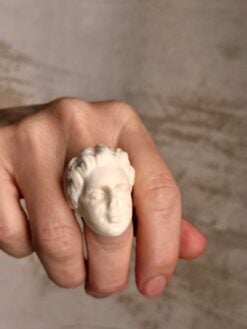 Vegan Ivory Sculptured Ring - Size 8
