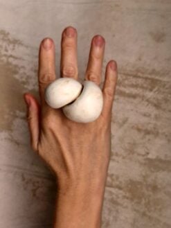 Alternative view of Vegan Ivory Sculptured Ring - Size 8