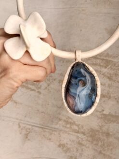 Alternative view of Vegan Ivory Flower Sculptured Ring - Size 7.5