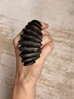 Black with Gold Sheen Sculptured Ring - Size 7