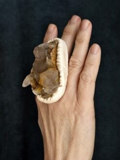 Alternative view of Orange River Crystal & Vegan Ivory Ring - Size 7.5