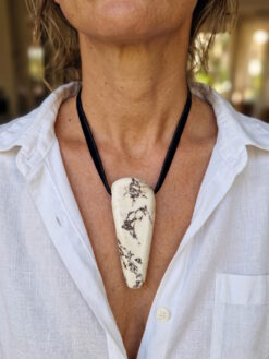 Vegan Ivory Pendant Necklace (Adjustable Length)