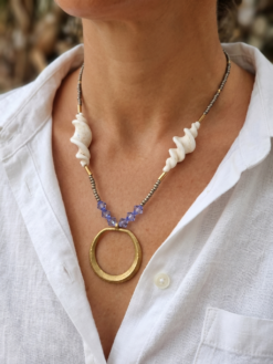 Blue & White Bead Necklace