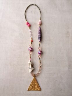Alternative view of Pink & White Bead Necklace