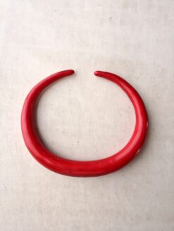 Alternative view of Red Collar Necklace - Size Medium