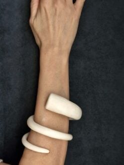 Vegan Ivory Snake Cuff (Select Size)