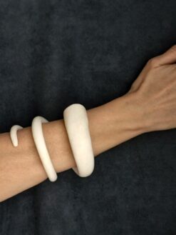 Alternative view of Vegan Ivory Snake Cuff (Select Size)