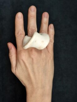 Alternative view of Vegan Ivory Sculptured Ring - Size 7.5
