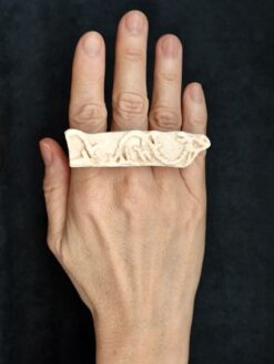 Vegan Ivory Sculptured Ring - Size 7.5