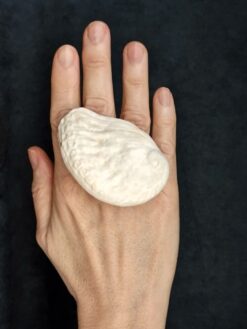 Vegan Ivory Sculptured Ring - Size 7