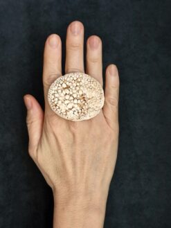 Vegan Ivory Sculptured Ring - Size 8