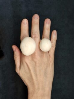 Vegan Ivory Sculptured Ring - Size 8