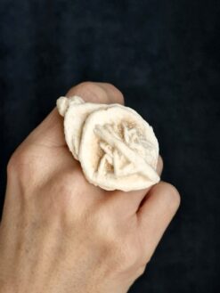 Alternative view of Vegan Ivory Sculptured Ring - Size 7.5