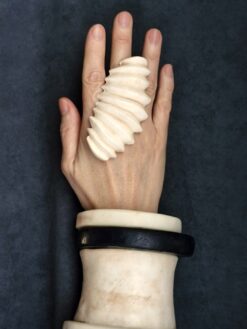 Alternative view of Vegan Ivory Sculptured Ring - Size 7.5