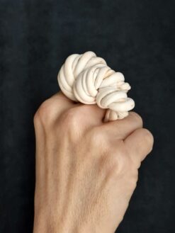 Alternative view of Vegan Ivory Sculptured Ring - Size 7