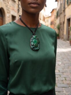 Mala Colla Stone Necklace (Adjustable Length)
