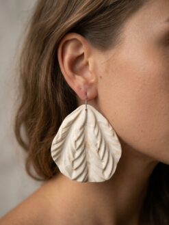 Vegan Ivory Pierced Earrings (13g | 0.45 oz each)
