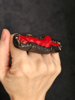 Alternative view of Red & Black Ring - Size 8
