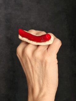 Alternative view of Red & Vegan Ivory Ring - Size 7.5