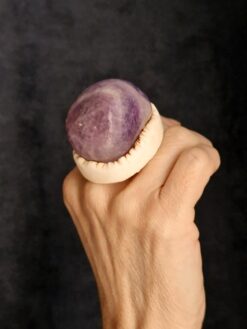 Alternative view of Amethyst & Vegan Ivory Ring - Size 8