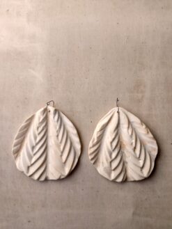 Alternative view of Vegan Ivory Pierced Earrings (13g | 0.45 oz each)