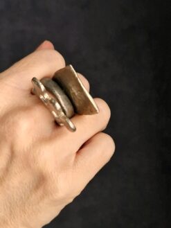 White Bronze Plated Alloy Rings (Set of 3) - Size 9.5
