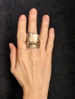 White Bronze Plated Alloy Rings (Set of 3) - Size 12.5