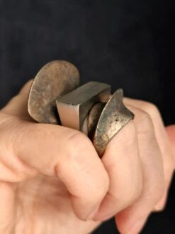 White Bronze Plated Alloy Rings (Set of 3) - Size 6.5
