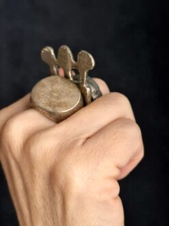 White Bronze Plated Alloy Rings (Set of 3) - Size 9