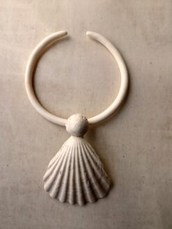 Alternative view of Vegan Ivory Collar Necklace with Faux Shell - Adjustable Size