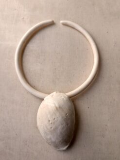 Alternative view of Vegan Ivory Collar Necklace with Faux Shell - Adjustable Size
