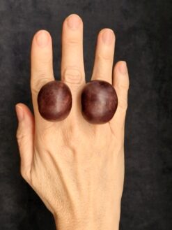Brown Sculptured Ring - Size 8
