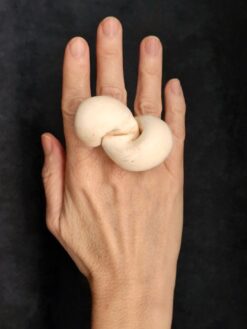 Vegan Ivory Sculptured Ring - Size 7