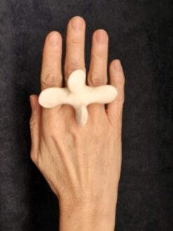 Alternative view of Vegan Ivory Sculptured Ring - Size 7.5