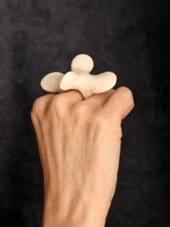 Vegan Ivory Sculptured Ring - Size 7.5