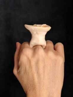 Alternative view of Vegan Ivory Sculptured Ring - Size 7.5