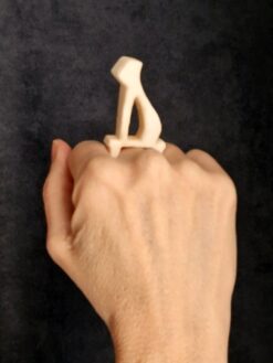 Vegan Ivory Sculptured Ring - Size 8
