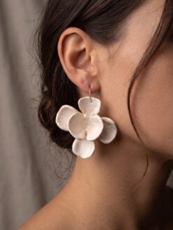 Vegan Ivory Pierced Earrings (14g | 0.49 oz each)