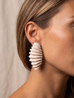 Vegan Ivory Pierced Earrings (14g | 0.49 oz each)