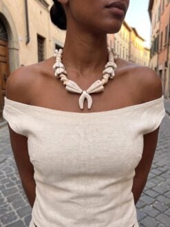 Vegan Ivory Necklace (Adjustable Length)