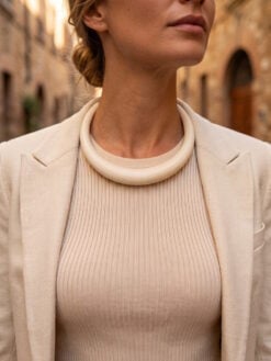 Vegan Ivory Collar Necklace - Size M - L