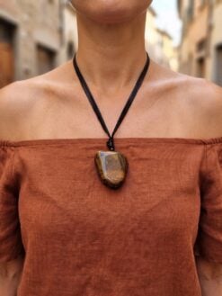 Tiger's Eye Stone Necklace (Adjustable Length)