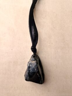 Alternative view of Black Obsidian Necklace (Adjustable Length)