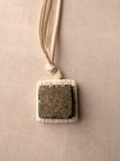 Alternative view of Pyrite Stone & Vegan Ivory Necklace (Adjustable Length)