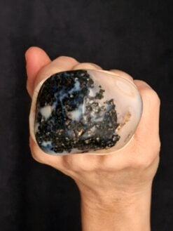 Agate & Vegan Ivory Ring - Size 10.5