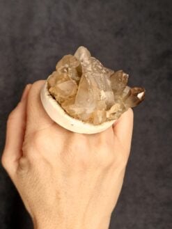 Alternative view of Orange River Crystal & Vegan Ivory Ring - Size 8