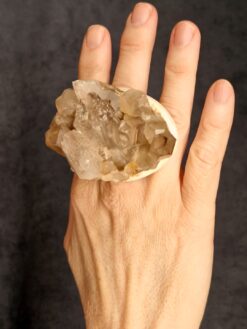 Alternative view of Orange River Crystal & Vegan Ivory Ring - Size 10